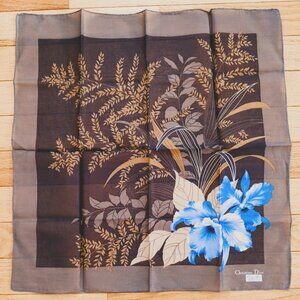 NEW Dior floral neckerchief small scarf NWT